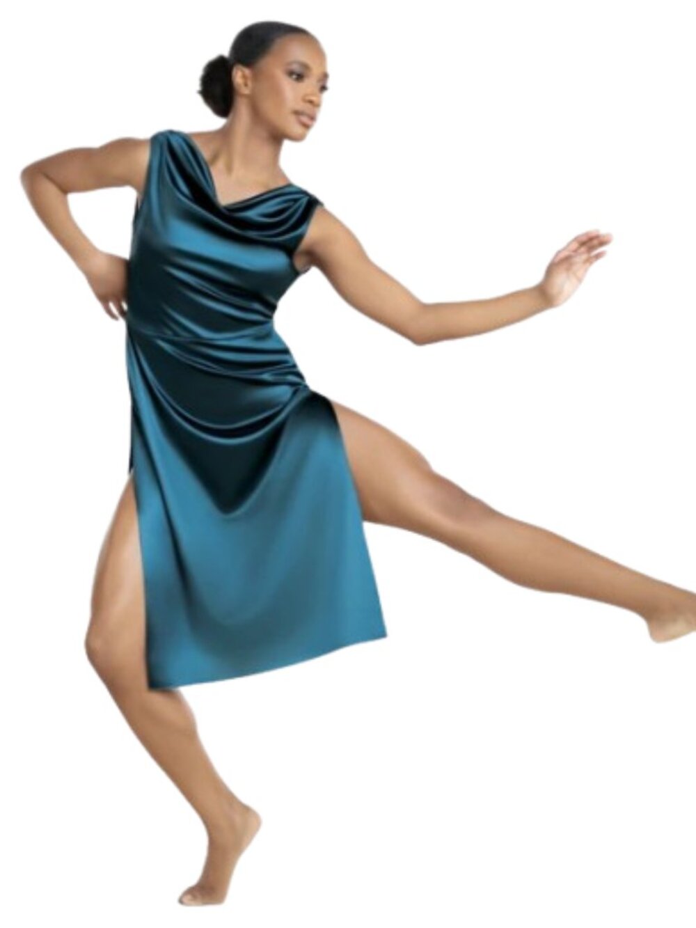 REVOLUTION Dance Costume Women's MA Quiet Uptown Teal Rhinestone Recital Perform